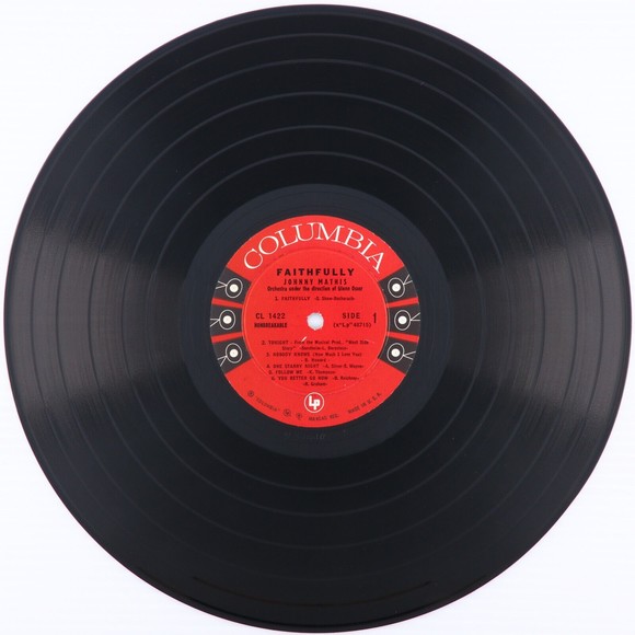 Johnny Mathis Faithfully 1959 Vinyl LP Record 6-Eye Hollywood Pressing CL 1422 - Picture 8 of 16